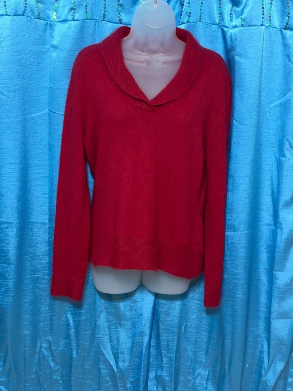 Sarah Spencer Sweater Womens L Red Long Sleeve